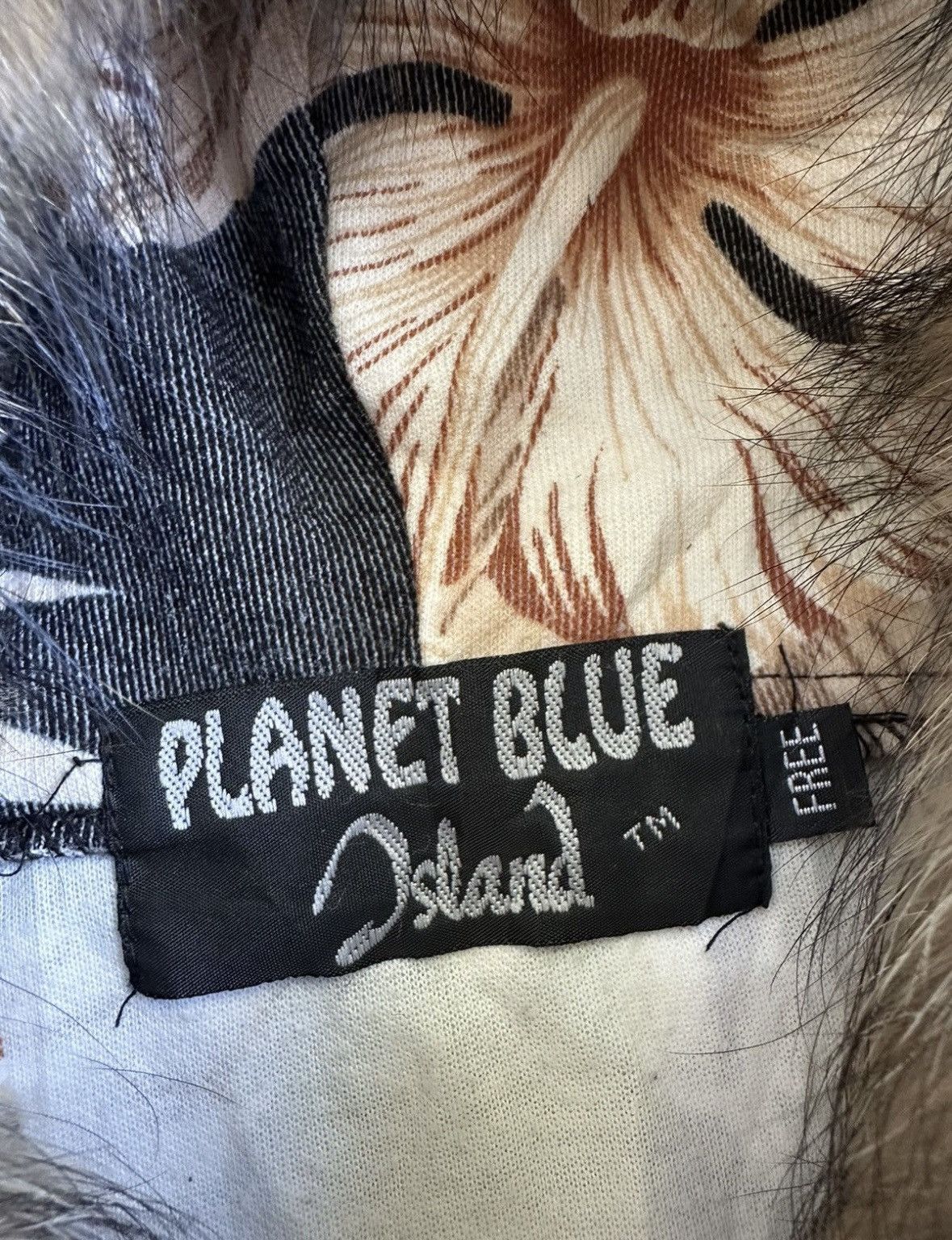 Beauty Beast PLANET BLUE ISLAND AOP ZIP FUR HOODIE BIG SIZE Size US XXL / EU 58 / 5 - 9 Thumbnail
