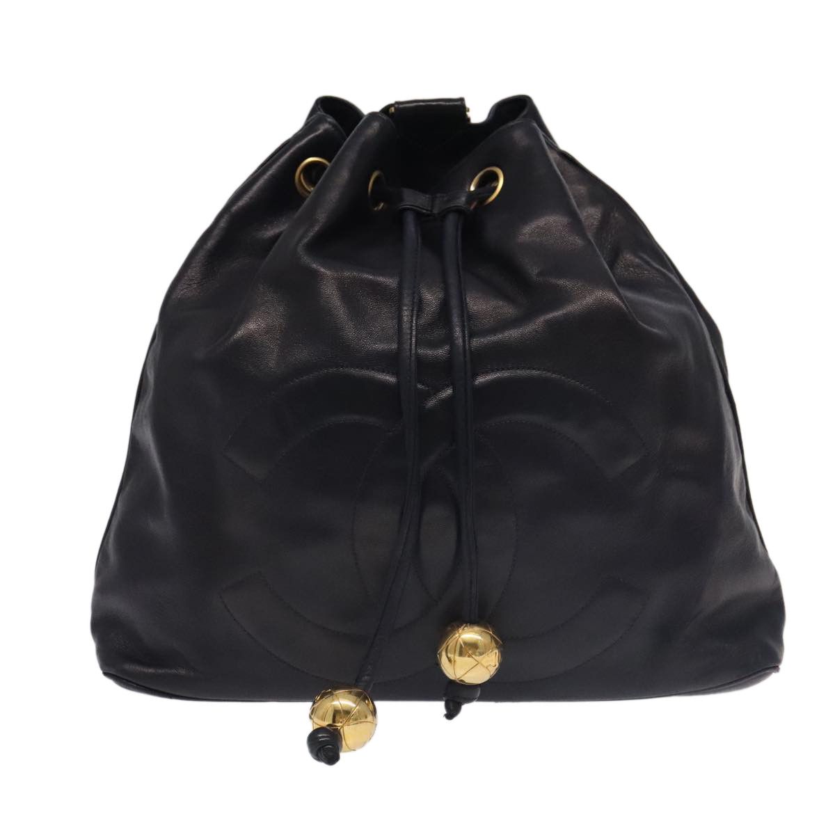 Chanel Cc Navy Leather Backpack Bag (Pre-Owned) Size ONE SIZE - 1 Thumbnail