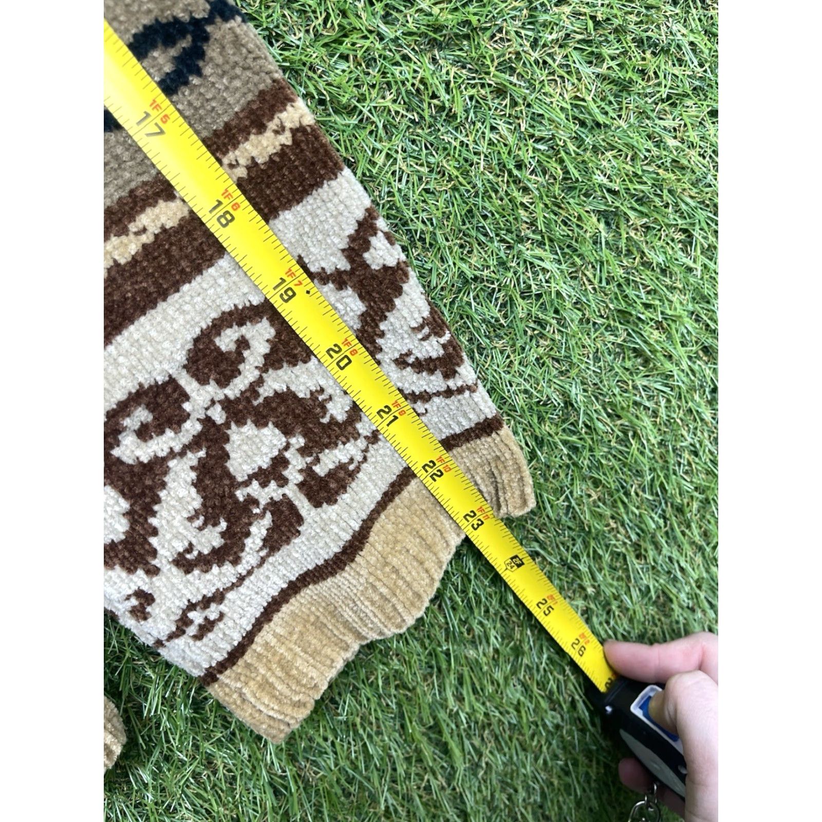 Vintage VINTAGE White Stag Sweater Womens XL Striped Angora Wool Nylon Turtleneck 90s Grandma Pullover Size XL / US 12-14 / IT 48-50 - 6 Thumbnail