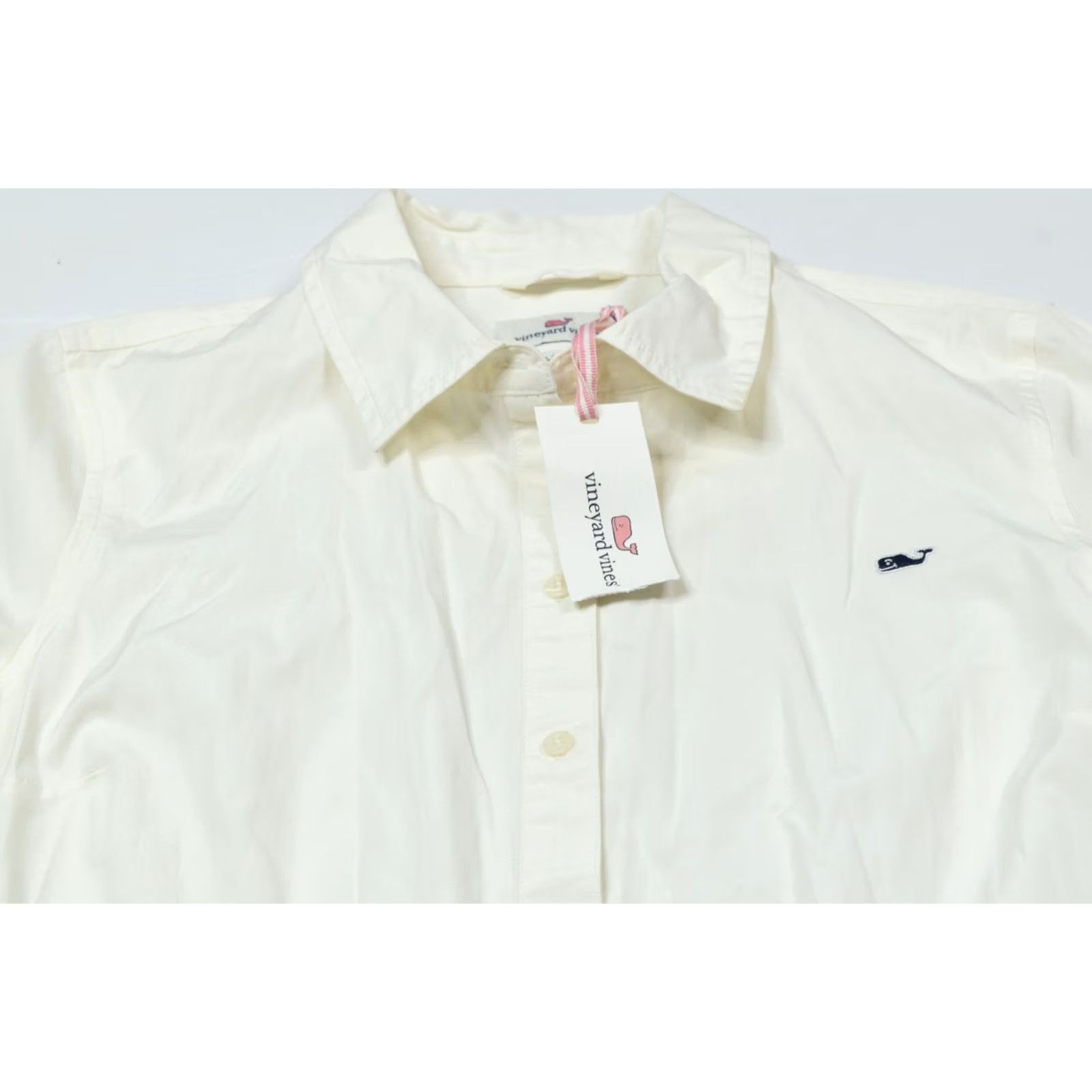 Vineyard Vines VINTAGE Vineyard Vines Chilmark Poplin Shirt Womens 6 White Cap Long Sleeve Button-Down Size M / US 6-8 / IT 42-44 - 3 Thumbnail