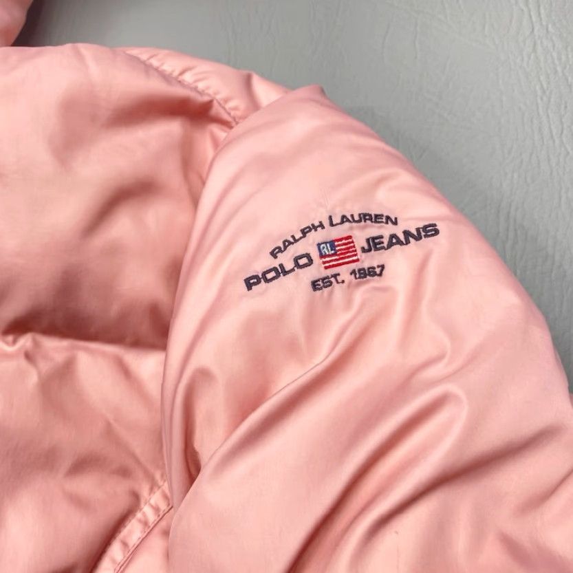 Polo Ralph Lauren Polo Jeans Ralph Lauren Womens Small Full Zip Hood Fur Lined Pink Puffer Jacket Size 28" / US 6 / IT 42 - 5 Thumbnail