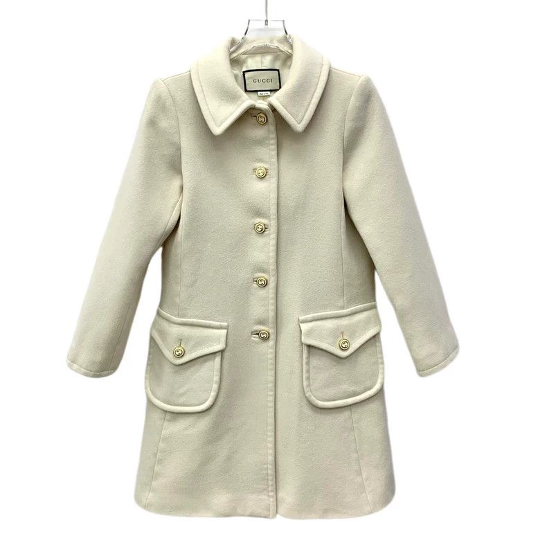 Gucci Gucci Beige wool lapel single-breasted long-sleeved coat 25 Size XS / US 0-2 / IT 36-38 - 1 Thumbnail