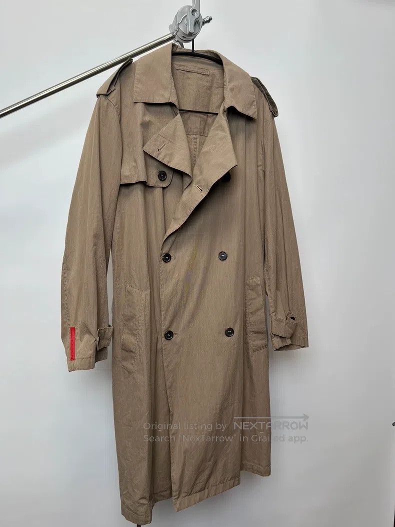 Prada Prada Red label double-breasted courtly draped trench coat Size US L / EU 52-54 / 3 - 2 Thumbnail