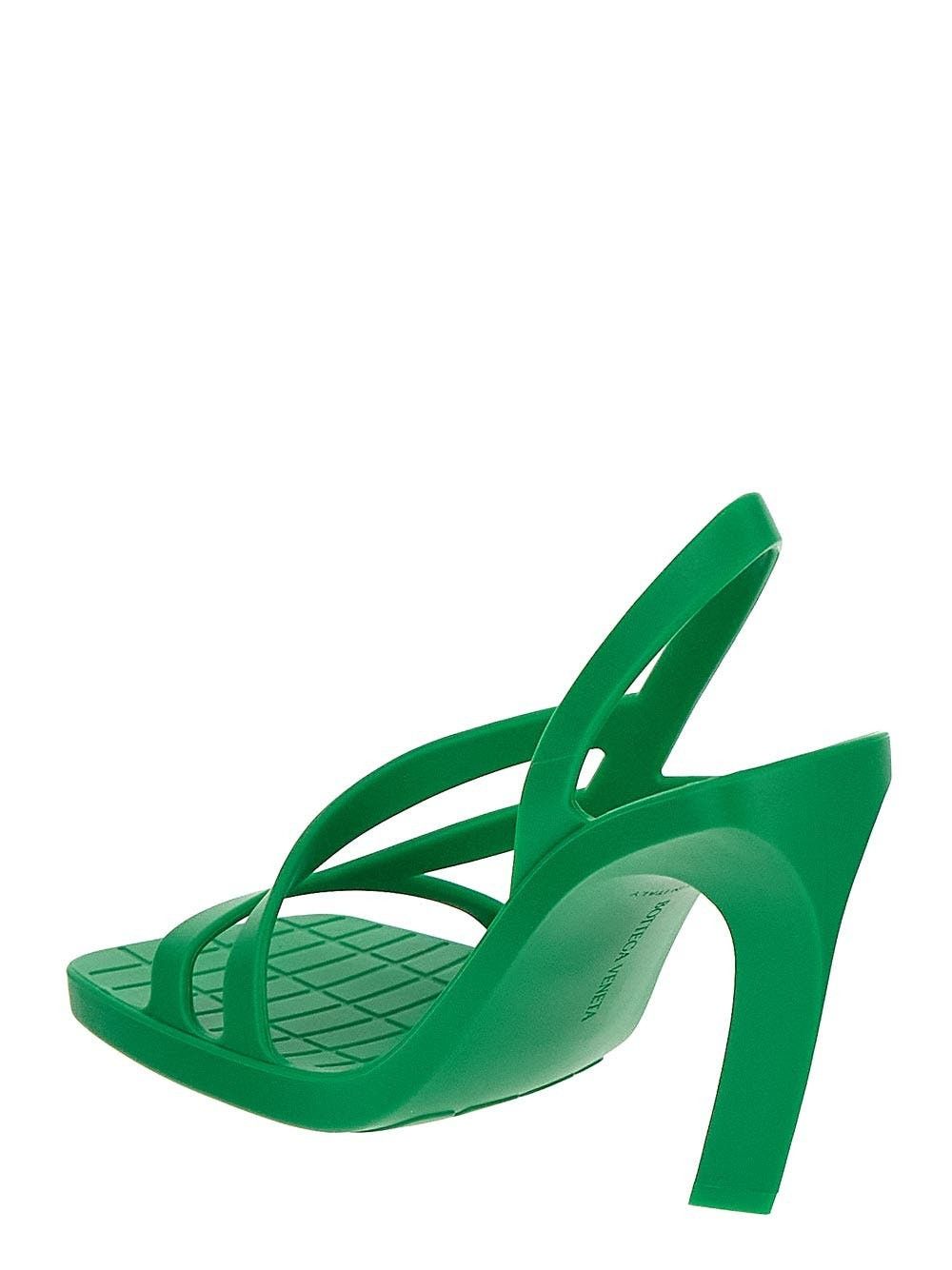 Bottega Veneta o1y0725 Rubber Ankle Strap Sandals in Green Size US 6 / IT 36 - 3 Thumbnail