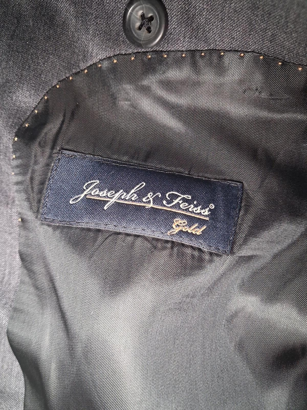 Joseph & Feiss Joseph & Feiss 2 Piece Suit Mens 44L 39x32 Gray 100% Wool Size 44L - 3 Thumbnail