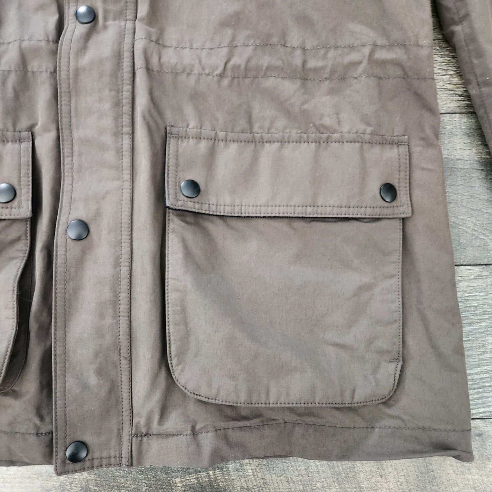 Banana Republic Banana Republic Field Jacket Mens L Water Resistant Canvas Corduroy Barn Chore Green Military Jacket Mens L Size US L / EU 52-54 / 3 - 2 Thumbnail