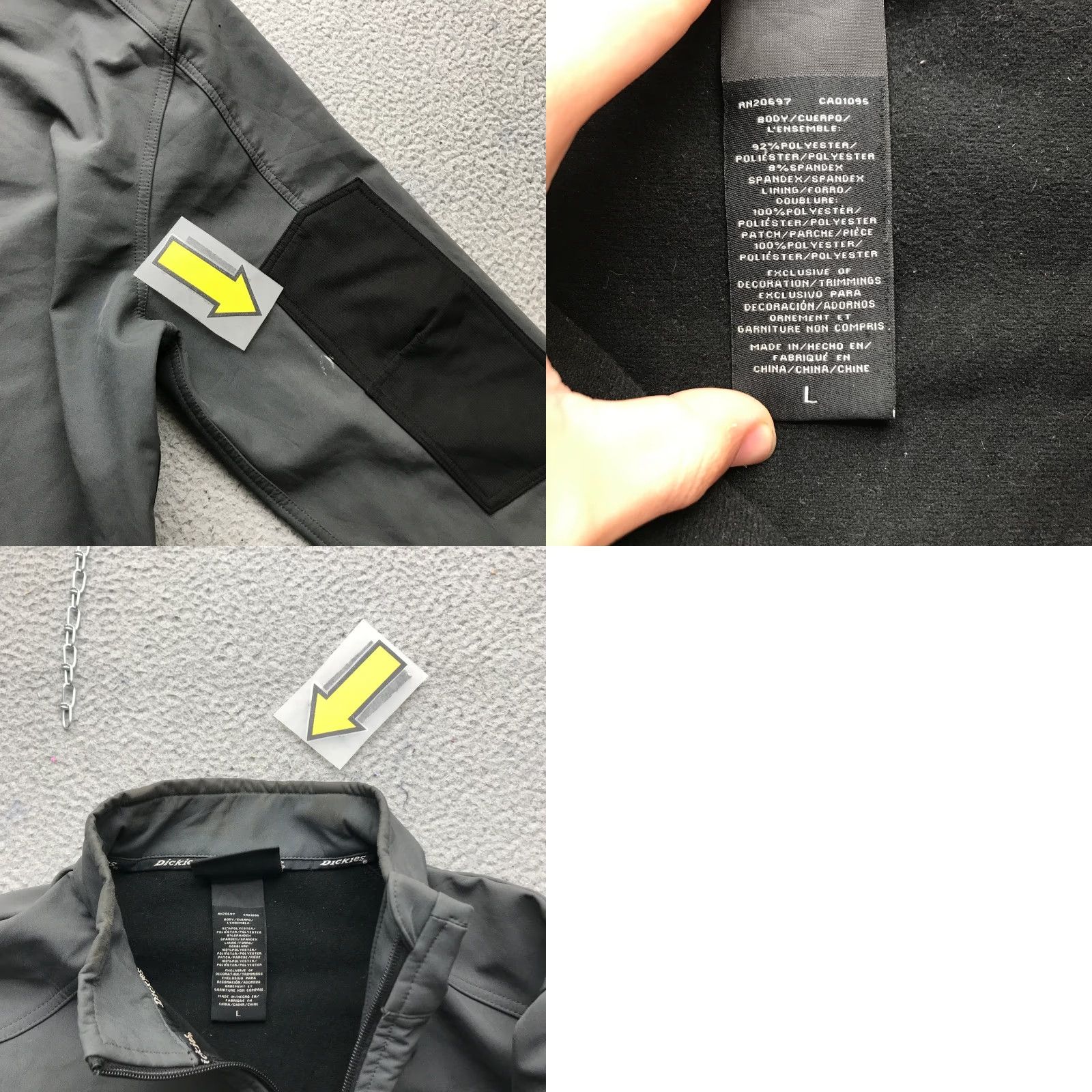 Dickies Dickies Performance Jacket Mens L Full Zip Pockets Logo Gray Black Darkwear Outdoor Casual Vintage: No Size US L / EU 52-54 / 3 - 9 Thumbnail