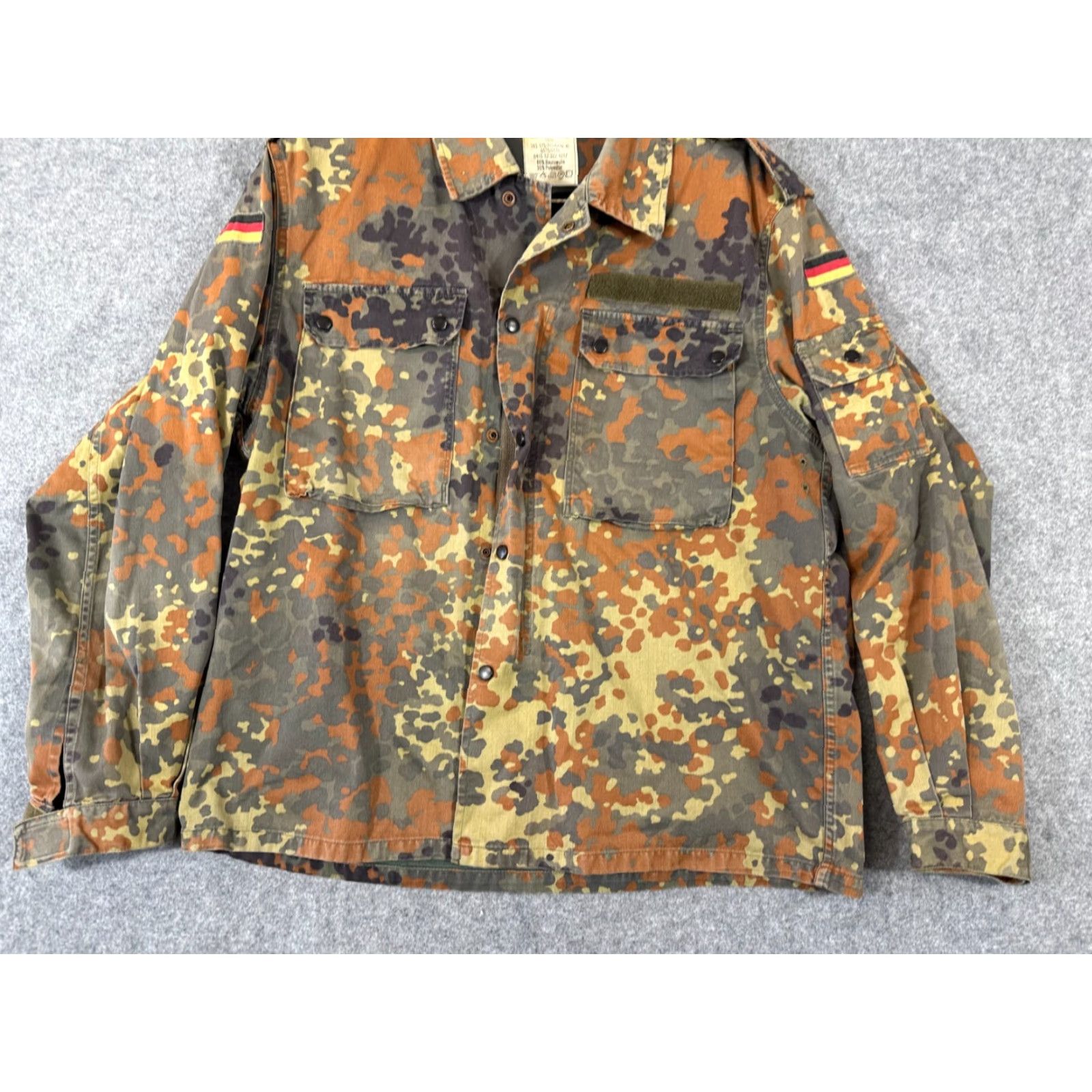 Vintage GE Spekon German Military Camouflage Shirt Jacket Mens M Full Zip Snap Vintage Shirt Jacket Size US M / EU 48-50 / 2 - 4 Thumbnail