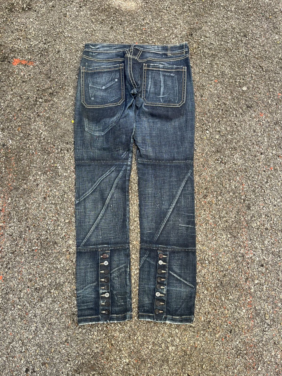 Marithe + Francois Girbaud Vintage Y2K Jeans MFG Girbaud Denim Punk Grunge Size US 32 / EU 48 - 11 Thumbnail