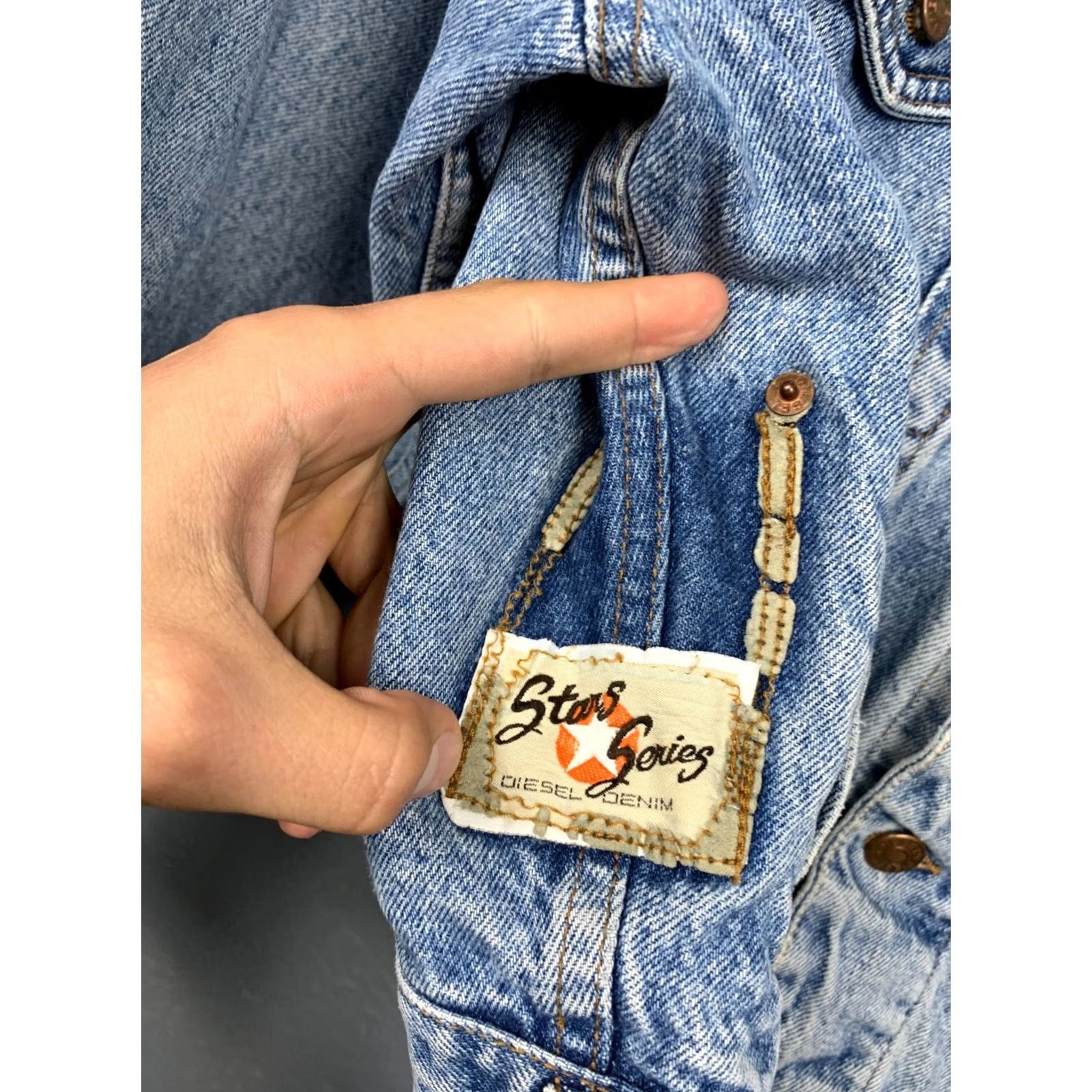 Diesel Diesel Star Series Vintage Mens Distressed Denim Jacket M Blue Jacket Mens N/A Size US M / EU 48-50 / 2 - 6 Thumbnail