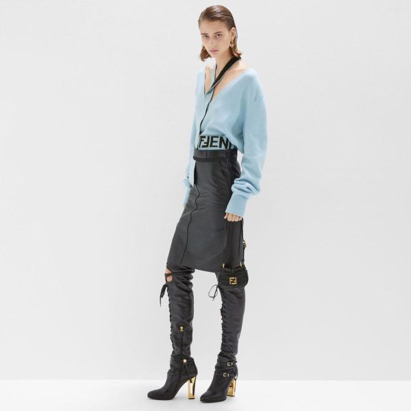 Fendi o1loc1c0824 Skirt in Black Size 30" / US 8 / IT 44 - 4 Thumbnail