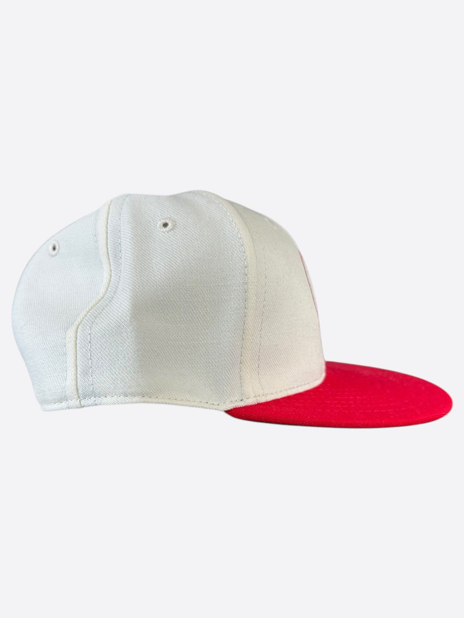 Chrome Hearts Chrome Hearts White & Red Heart Logo Fitted Hat Size ONE SIZE - 2 Thumbnail