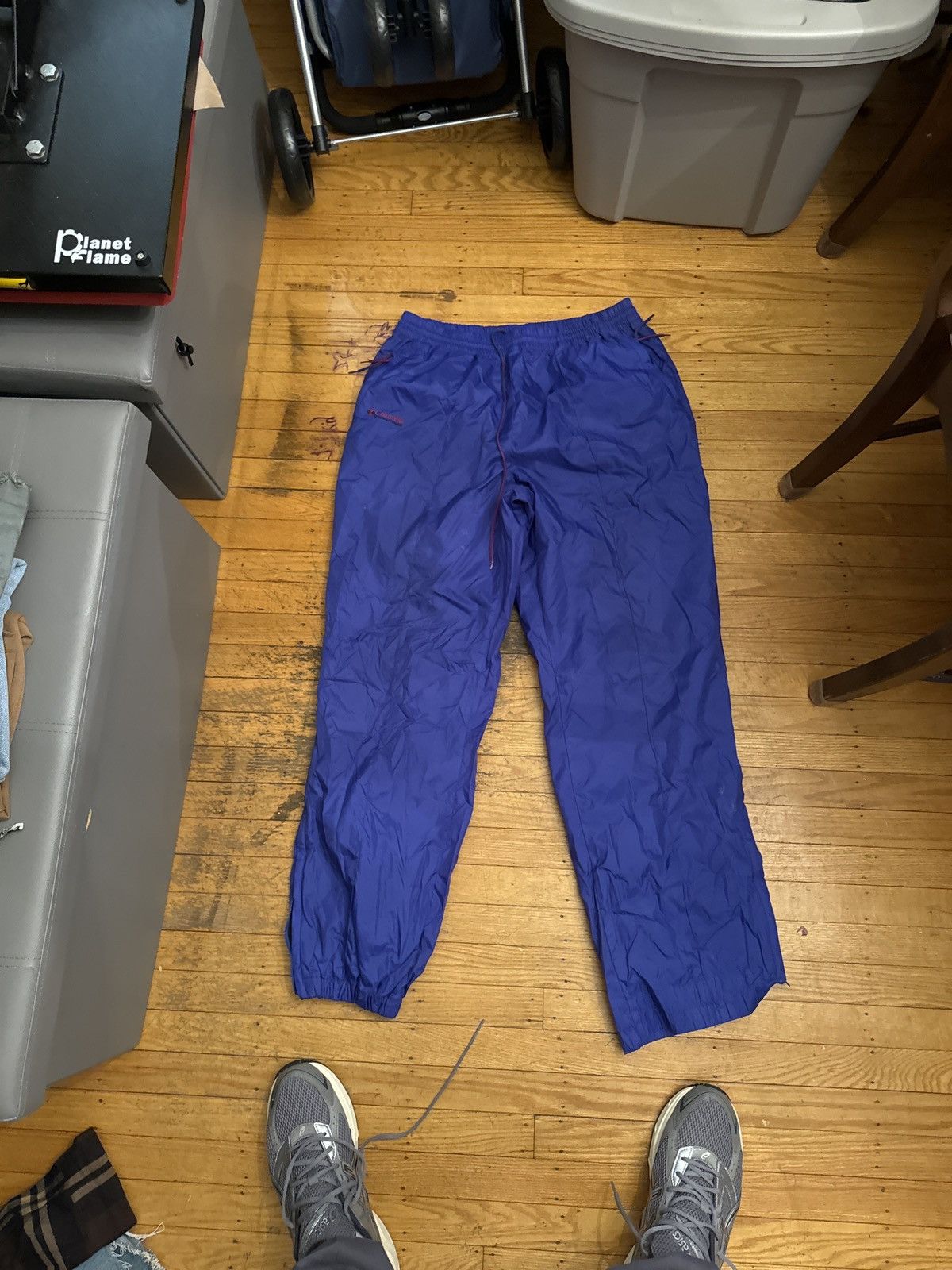 purple/blue rare vintage 90s track pants #skiing #retro