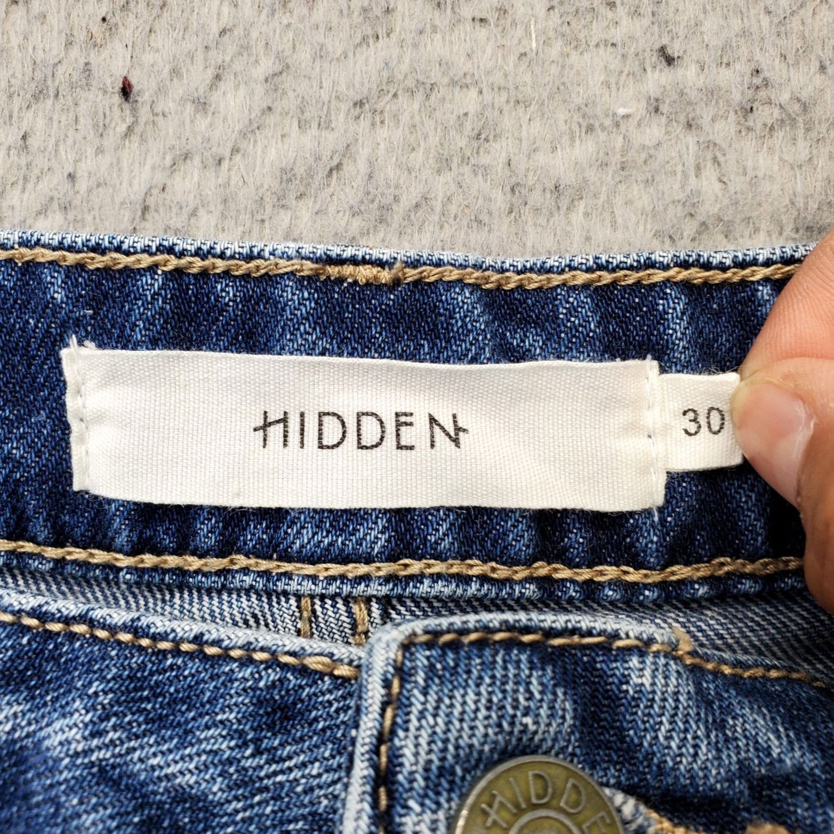 Vintage Hidden Jeans Womens 30 Blue Denim Medium Wash Straight Leg Distressed Raw Hem Mens Womens Girls Size 30" / US 8 / IT 44 - 7 Thumbnail
