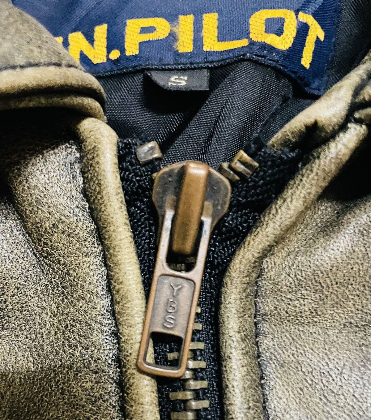 Leather VINTAGE HN.PILOT LEATHER RIDER JACKET JAPAN Size US S / EU 44-46 / 1 - 8 Thumbnail