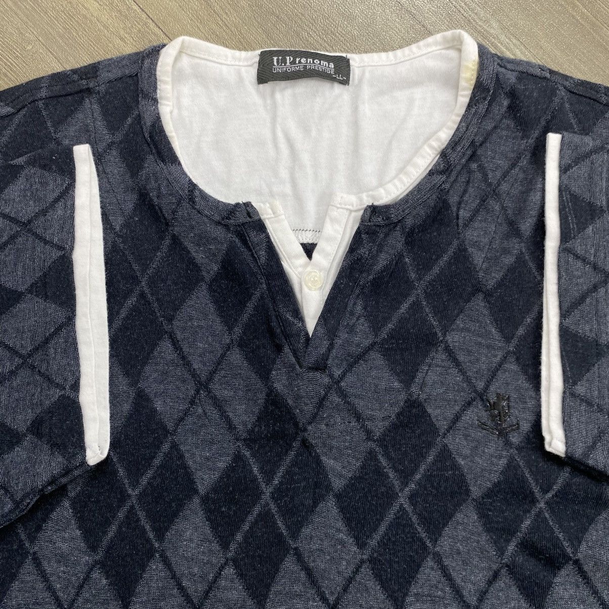 If Six Was Nine 2000s Up Renoma Double Layers Argyle Pattern Goa Lgb Tee Size US L / EU 52-54 / 3 - 4 Thumbnail