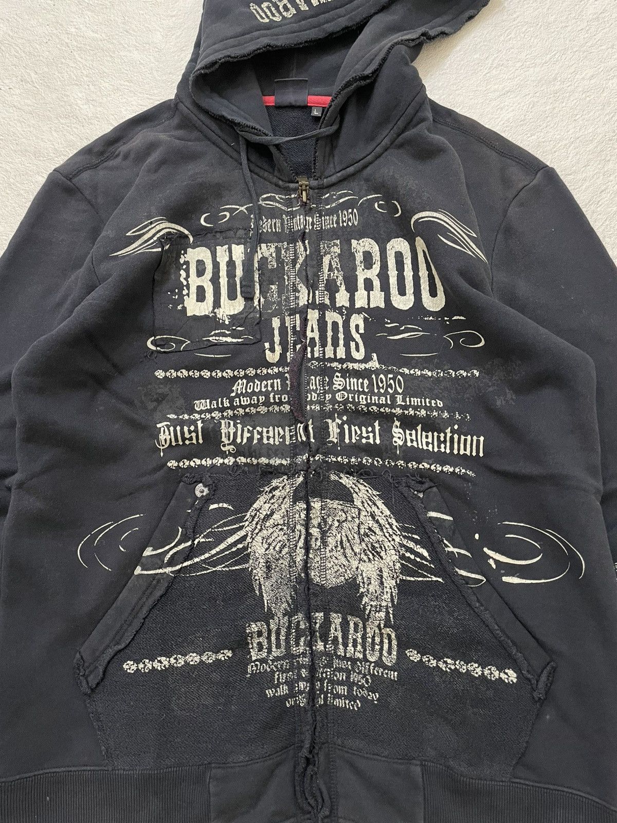 Japanese Brand 2000s Buckaro Poem Hooded Printed Y2K if6was9 LGB grunge Size US L / EU 52-54 / 3 - 2 Thumbnail