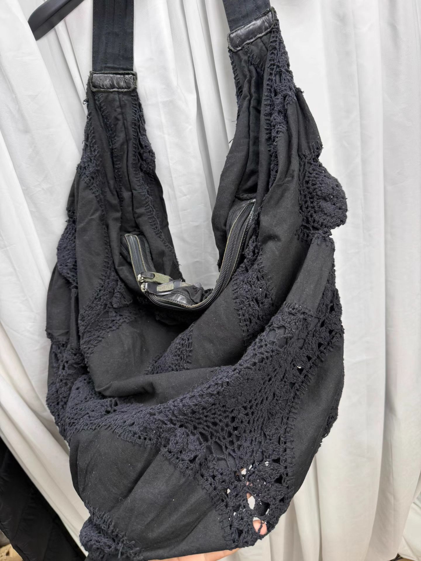 Yohji Yamamoto Yohji Yamamoto Y's Hollow Flower Woven Dumpling Bag K20 Size ONE SIZE - 6 Thumbnail