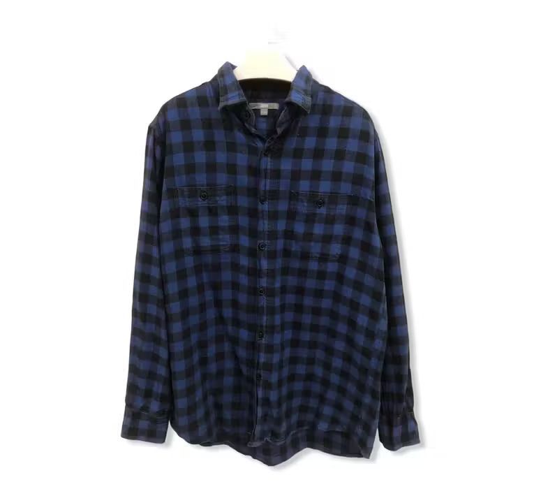 image of Uniqlo Plaid Tartan Flannel Shirt, Men's (Size Medium)