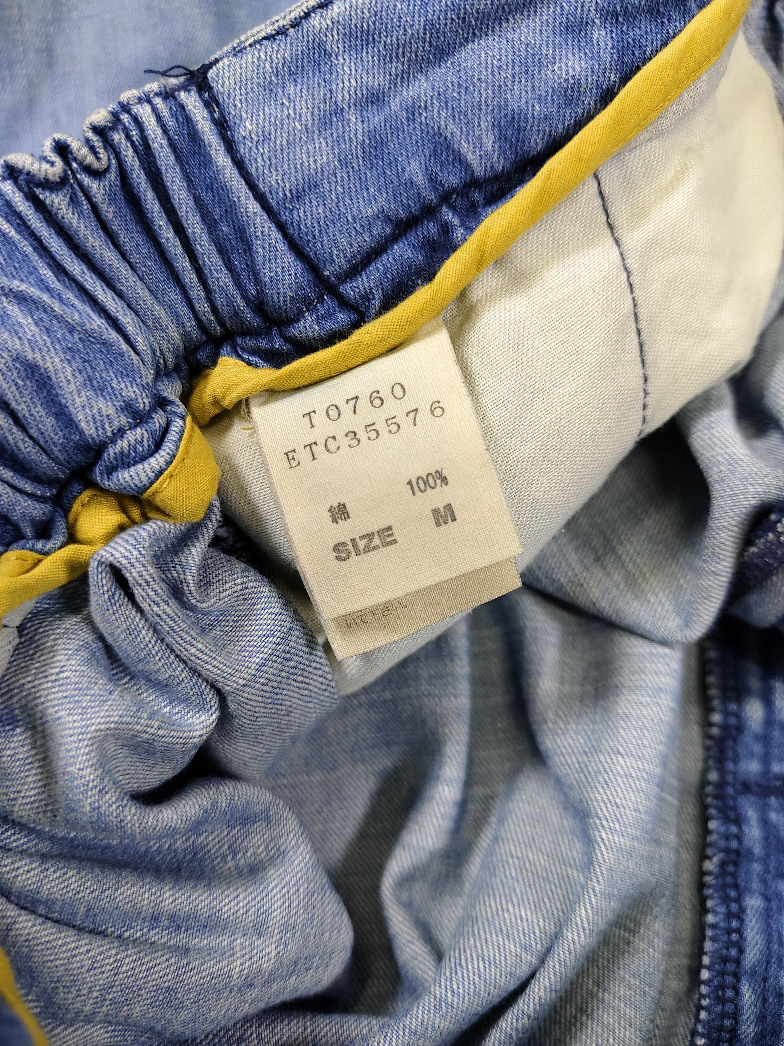 Japanese Brand 00s RNA Slang🇯🇵Streetwear Denim Drop Crotch Sarouel Shorts Size 32" / US 10 / IT 46 - 9 Thumbnail