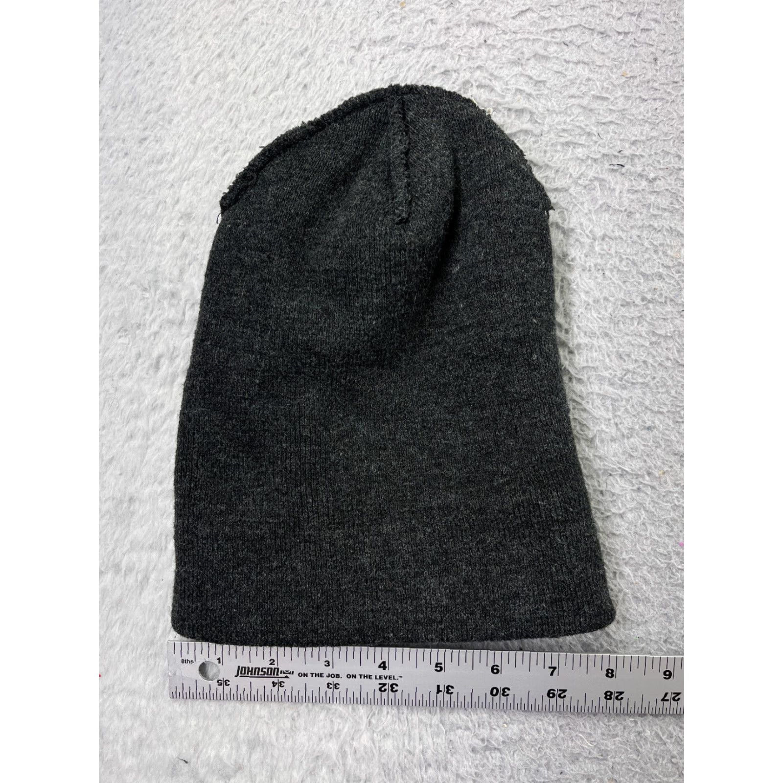 Vintage VINTAGE Beanie Toque Adult One Size Dark Heather Gray Knit Acrylic Snow Ski Winter Hat Unbranded Unisex Adults One Size Gray 90s Ski Theme Mens Womens Size ONE SIZE - 4 Thumbnail