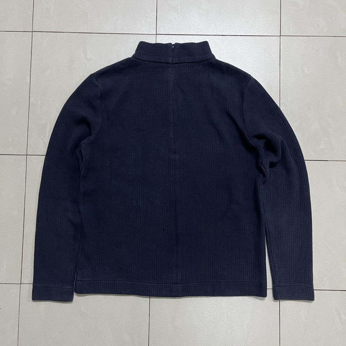 A.P.C. × Vintage Vintage A.P.C Mockneck Waffle Longsleeve T Shirt Size S / US 4 / IT 40 - 5 Thumbnail