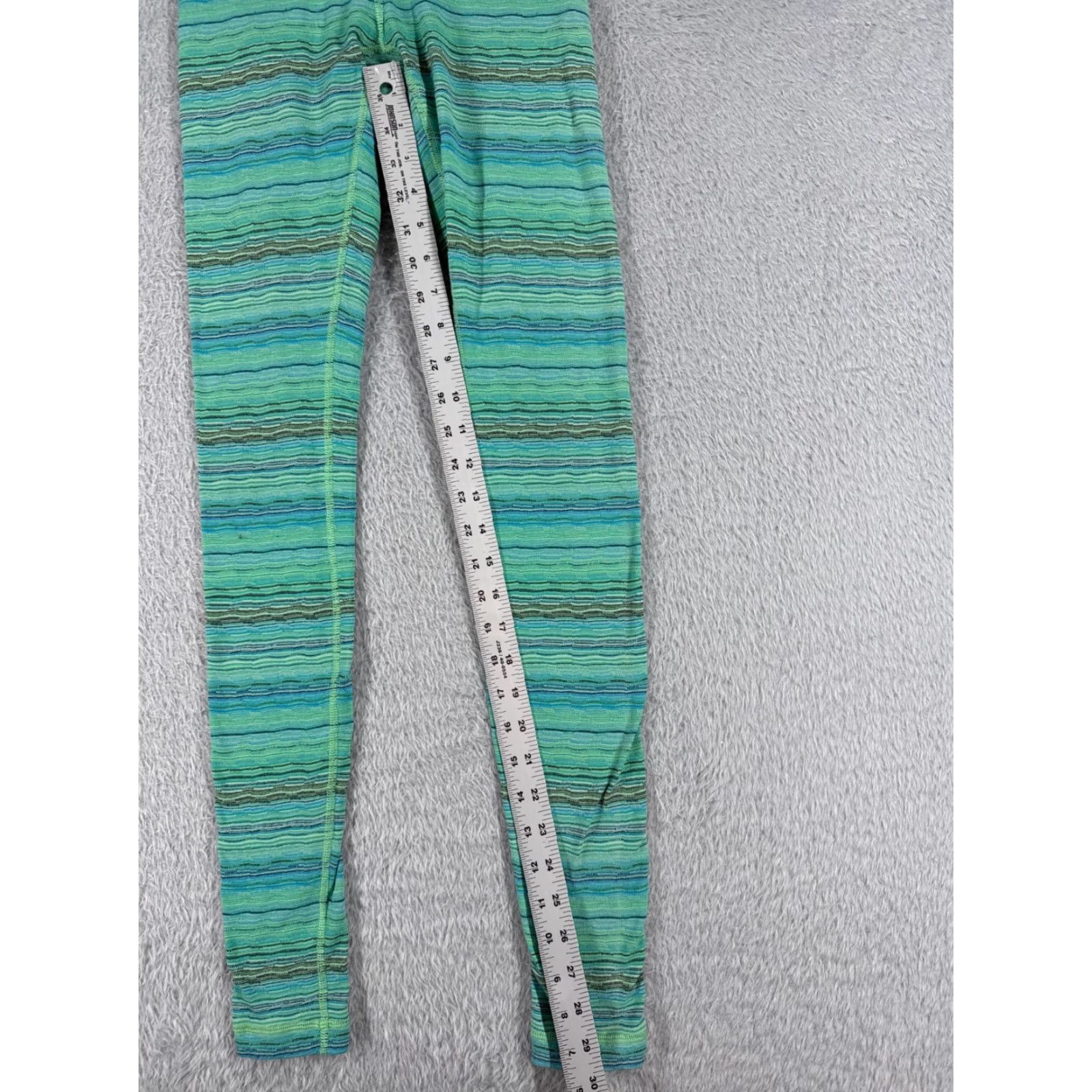 Lululemon Lululemon Pants Womens 4 Green Stripe Wunder Under Pant Hi-Rise Yoga Gym W5LA9S Size 27" / US 4 / IT 40 - 5 Thumbnail