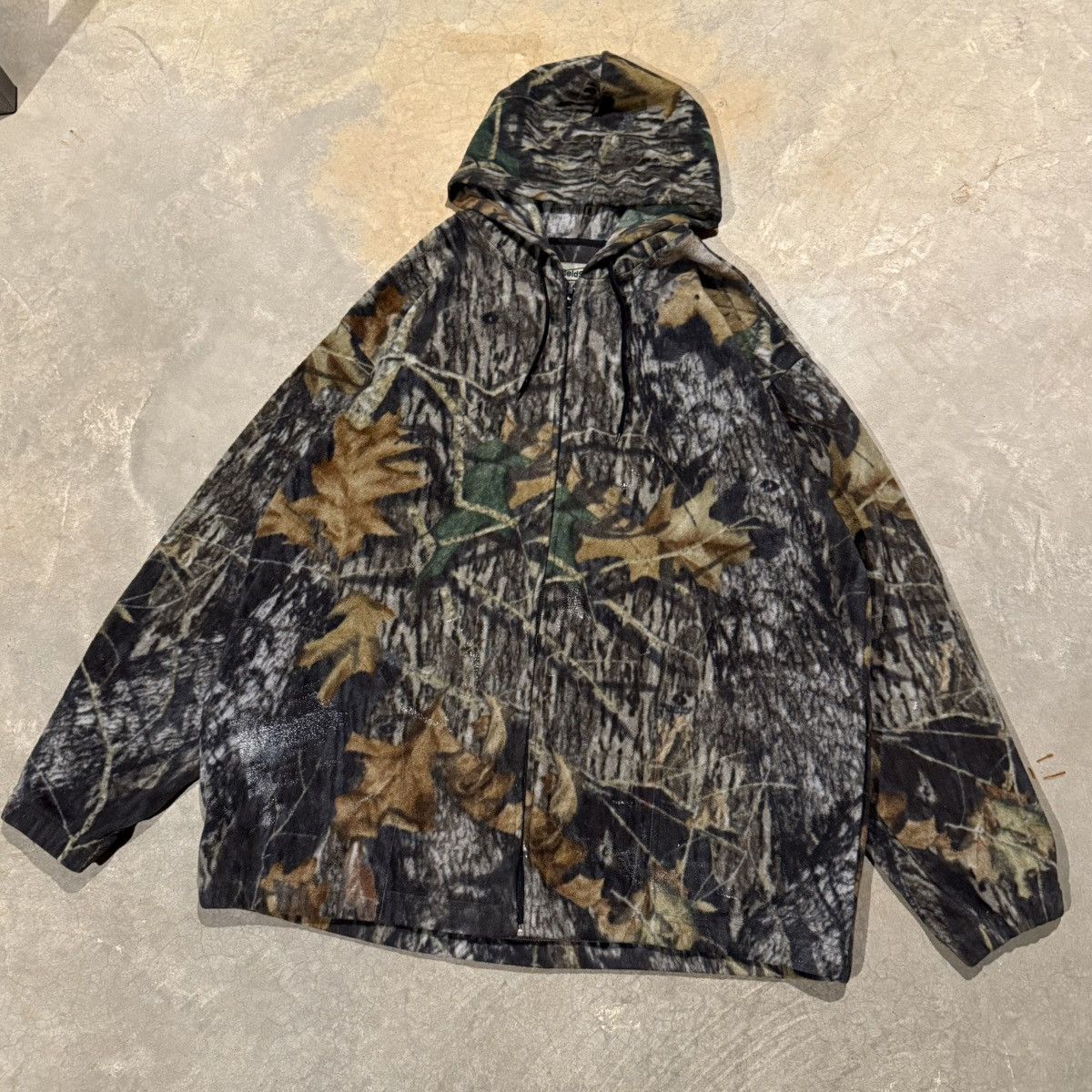 Vintage Vintage 2000s Realtree Camo Fleece Zip Up Jacket ERD Grunge Size US XL / EU 56 / 4 - 2 Thumbnail