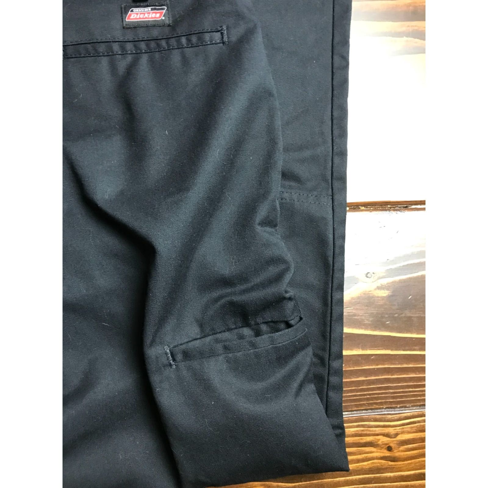 Dickies Dickies Pants, Men's Size 42x30, Black, Work Pants, Straight Leg, Dress Pants, Regular Fit, Flat Front, Polyester, 30 Inseam, 42, Mens Size US 42 / EU 58 - 3 Thumbnail