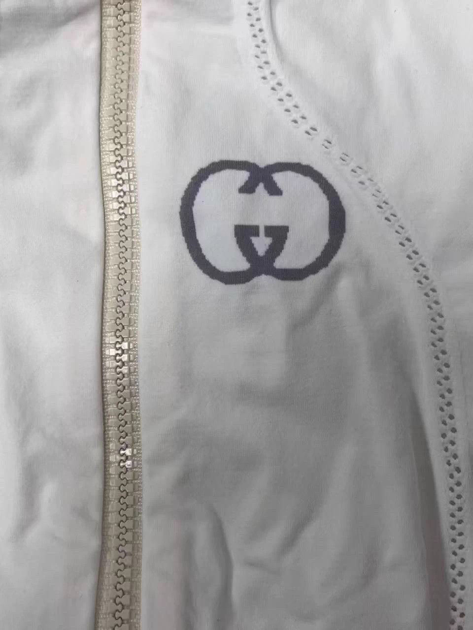 Gucci GUCCI White Logo Zip Long Sleeve Jacket S Size S / US 4 / IT 40 - 3 Thumbnail