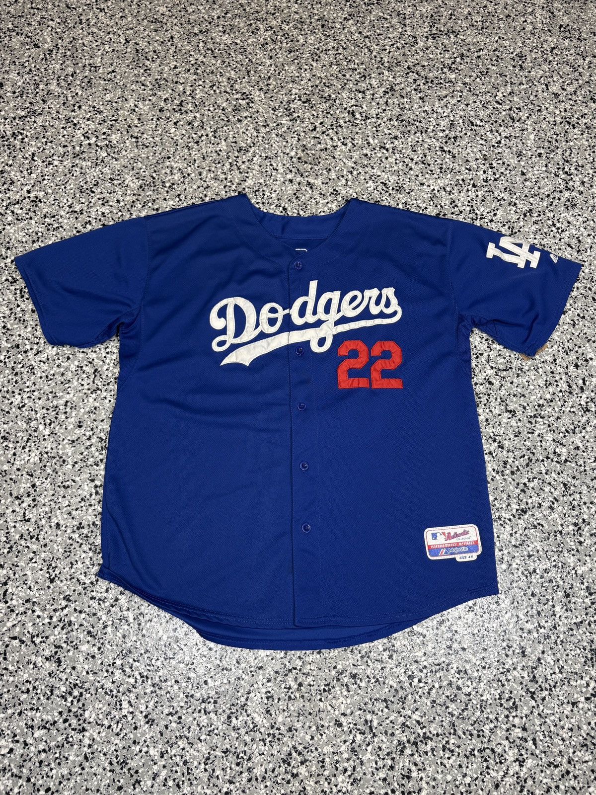 Vintage Majestic L.A. Dodgers “KERSHAW #22” Jersey Sz L 0581