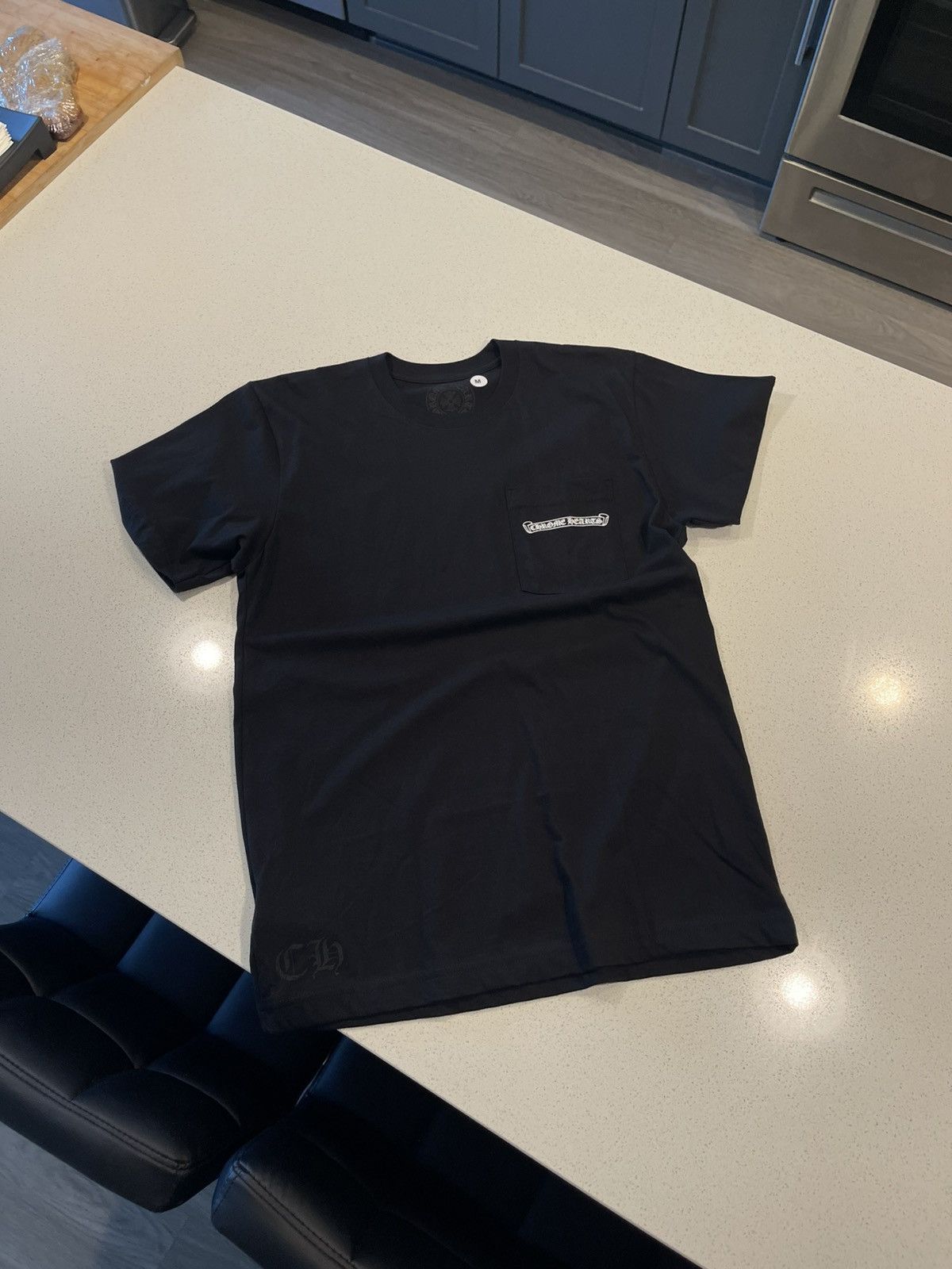 Chrome Hearts Chrome Hearts Scroll Logo Pocket Tee Size US M / EU 48-50 / 2 - 3 Thumbnail