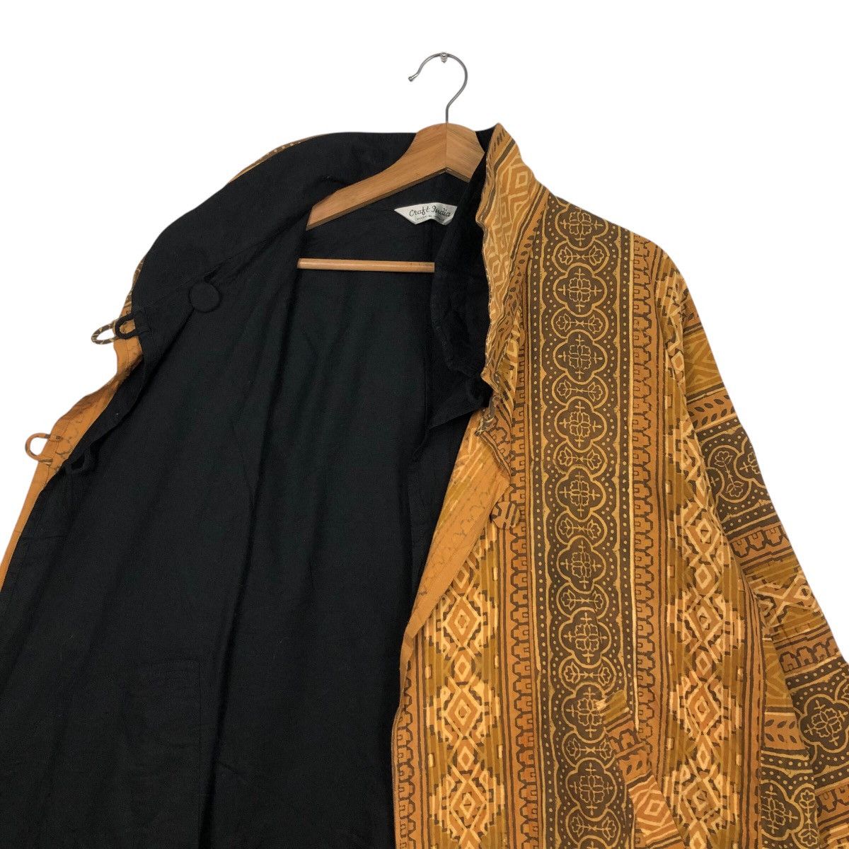 Japanese Brand × Vintage 📌Vintage Long Jacket Navajo Native Design Craft India Size US M / EU 48-50 / 2 - 13 Thumbnail