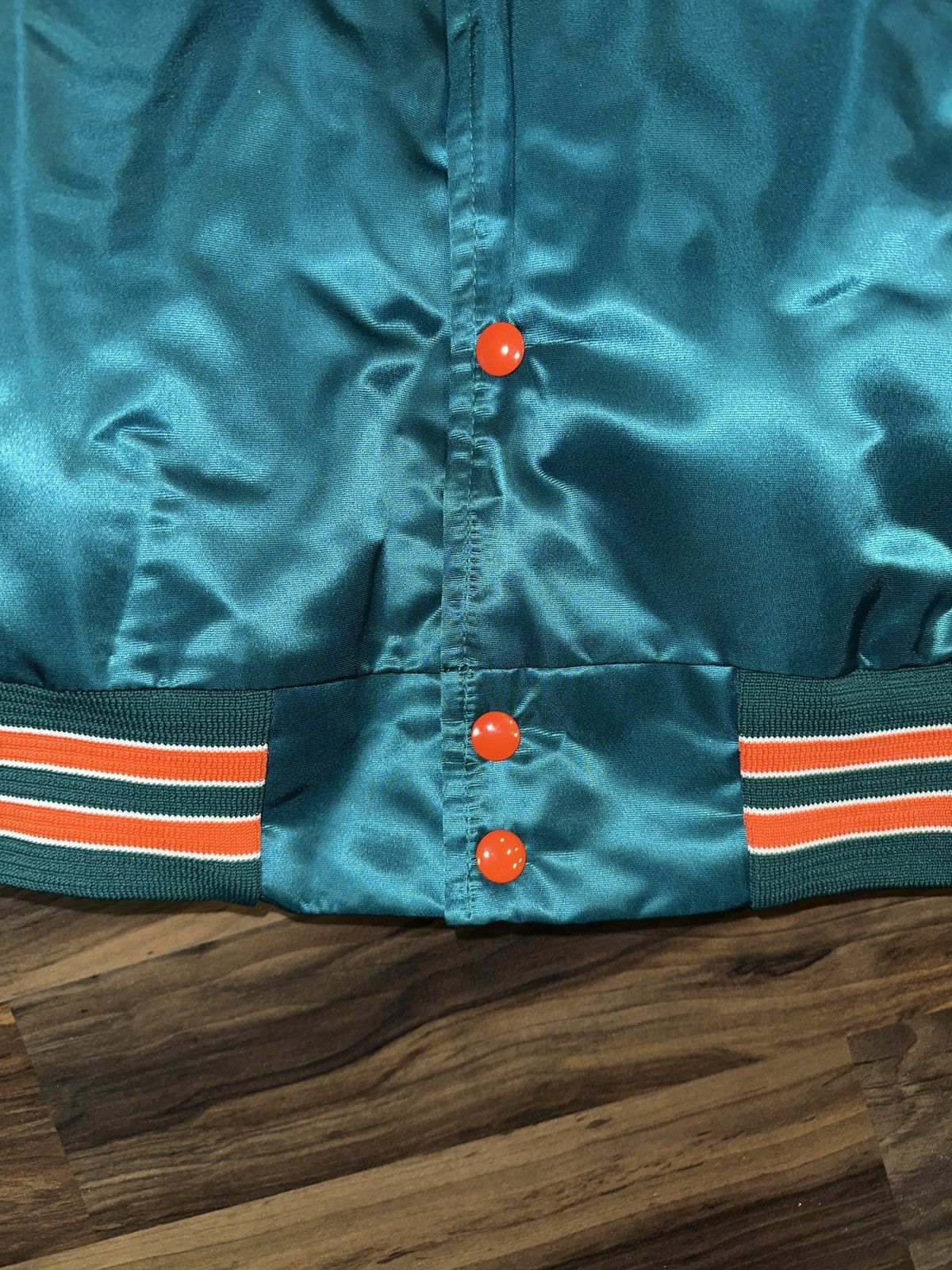 NFL × Vintage Vtg 80s 90s CHALKLINE Miami Dolphins Satin Team Jacket L Size US L / EU 52-54 / 3 - 2 Thumbnail