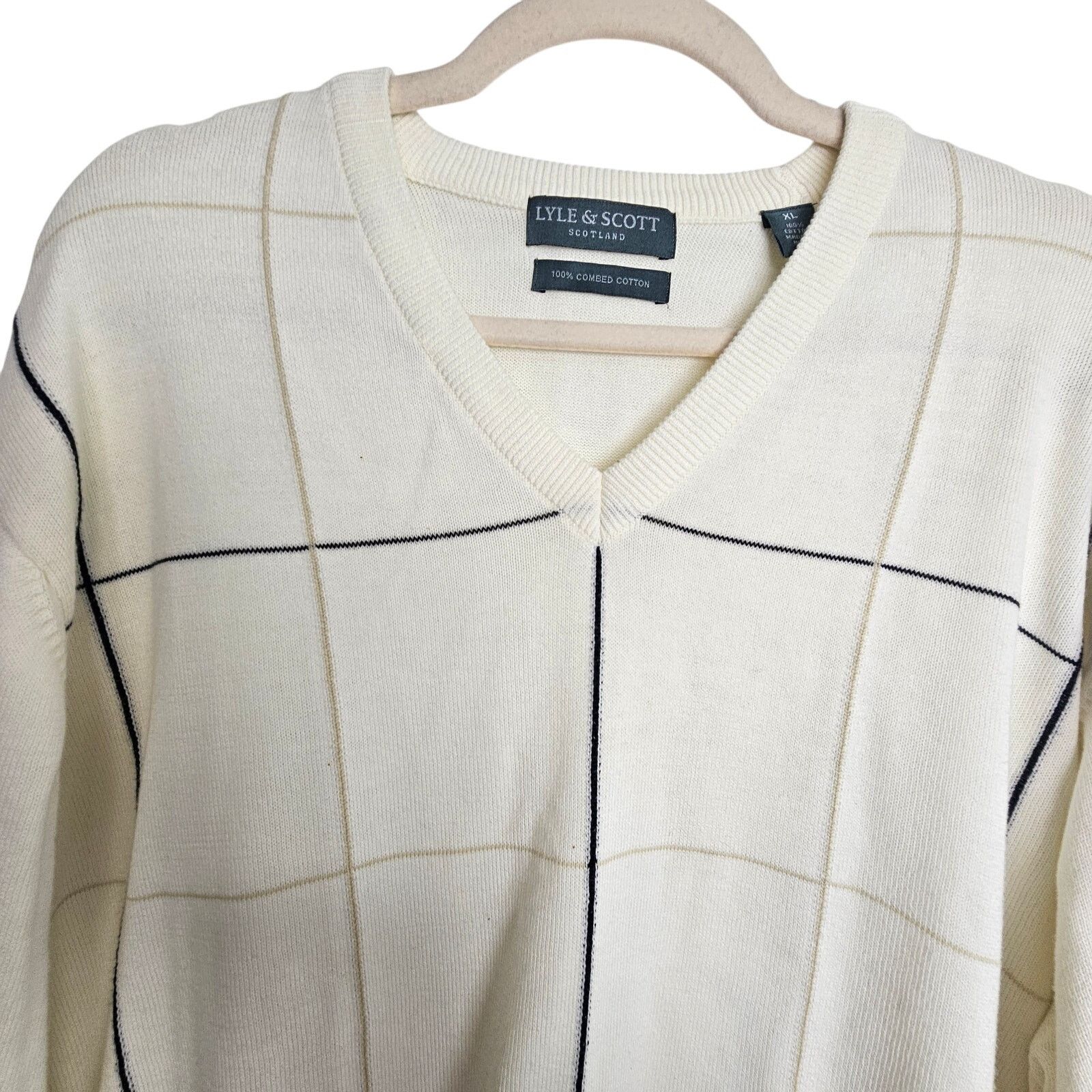 Lyle & Scott Lyle & Scott Scotland Sweater Pullover Sweater Ivory Men XL Size US XL / EU 56 / 4 - 2 Thumbnail