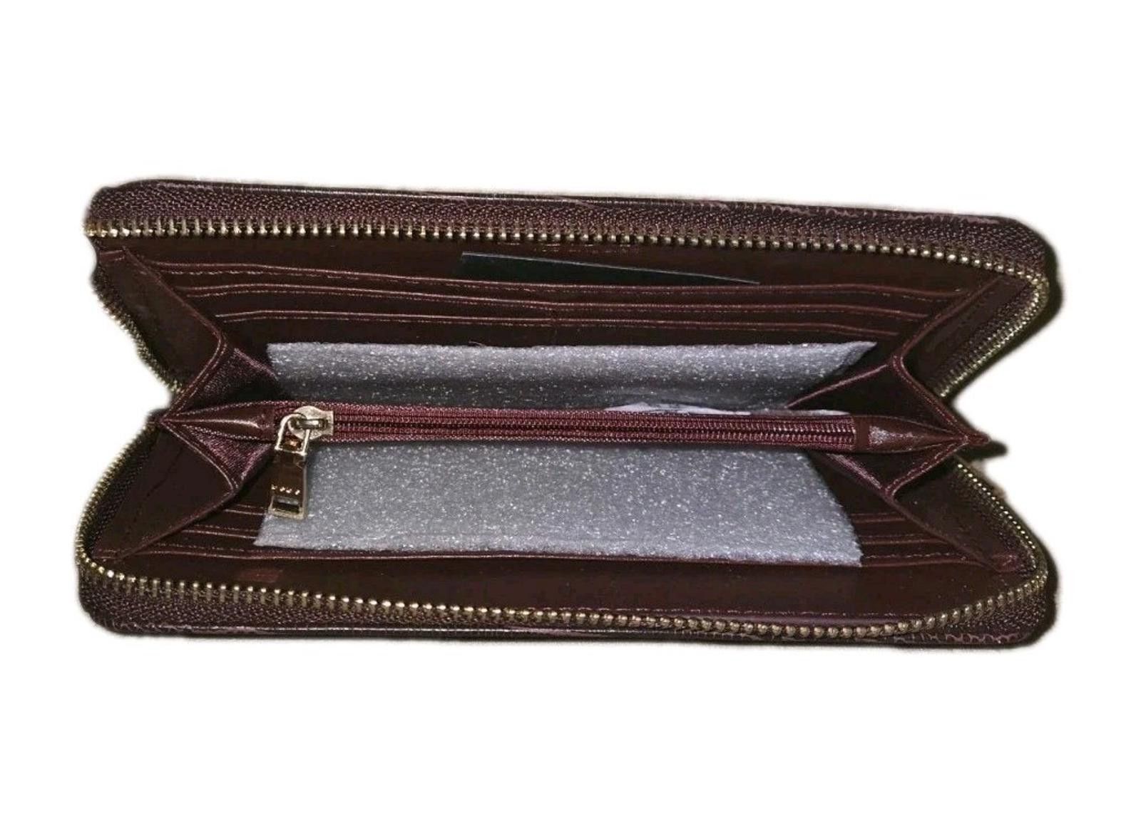 Bebe Bebe Fabiola Stamped Lizard Continental Wallet Wine MSRP $49 Size ONE SIZE - 2 Thumbnail