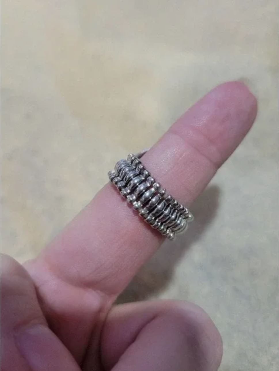 Other Black and silver ring. Stretches to fit. Size ONE SIZE - 1 Thumbnail