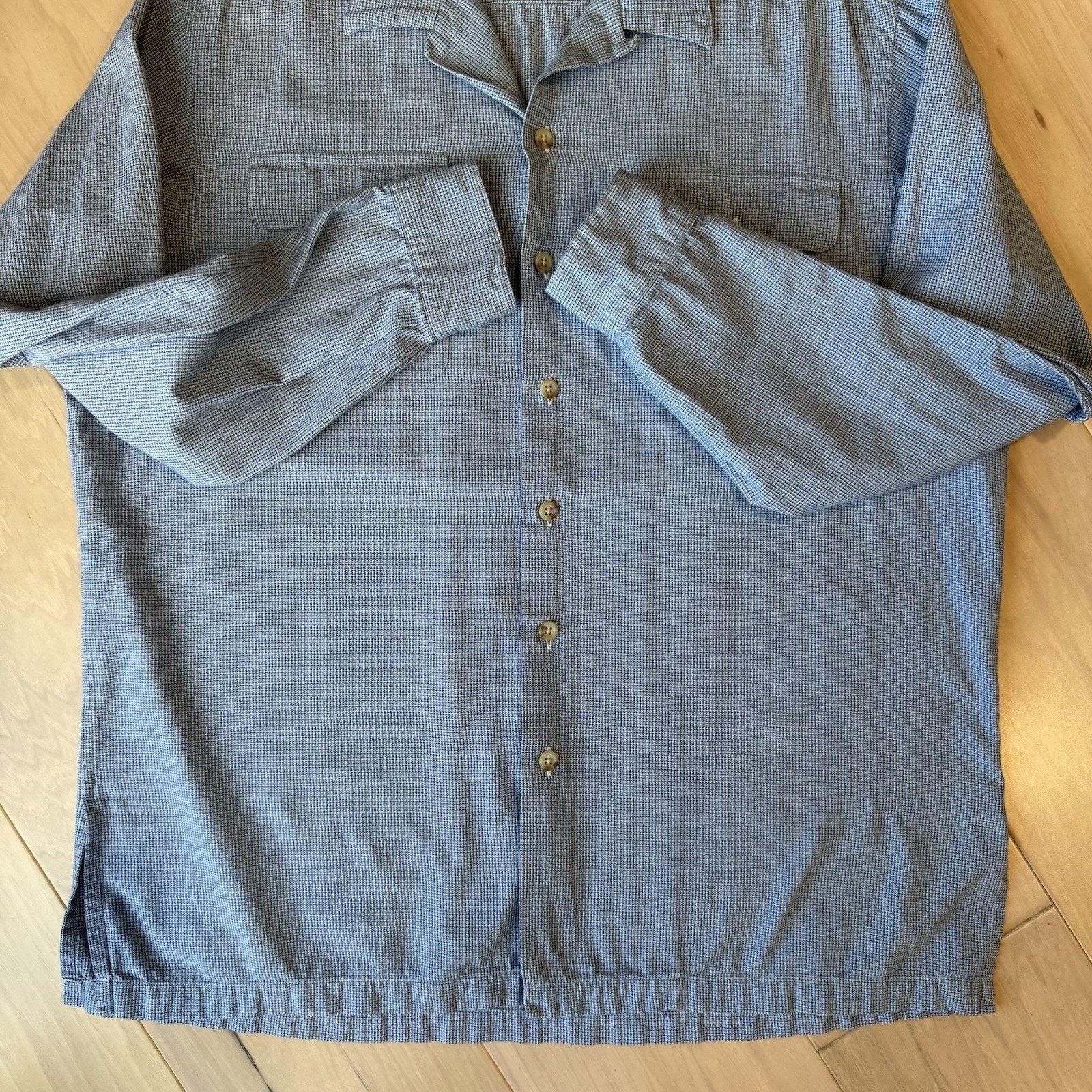 Polo Ralph Lauren × Vintage Vintage Polo Ralph Lauren Loop Collar Shirt M Blue Cotton Size US M / EU 48-50 / 2 - 5 Thumbnail