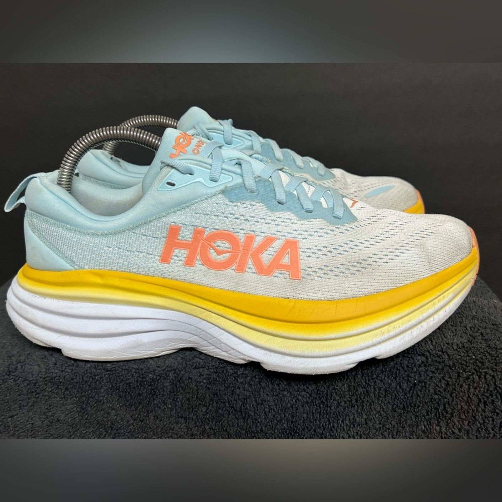 Hoka Hoka One One Women’s Bondi 8 Blue Shoes Size 9 B US Size US 9 / IT 39 - 2 Thumbnail