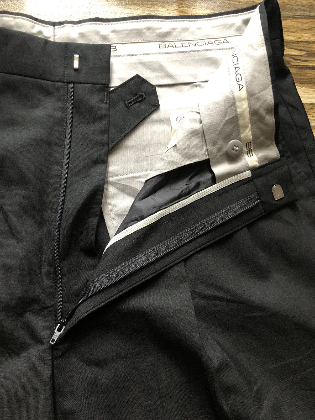 Balenciaga Vintage casual pant high waist wide leg balloon gabardine Size US 35 - 4 Thumbnail