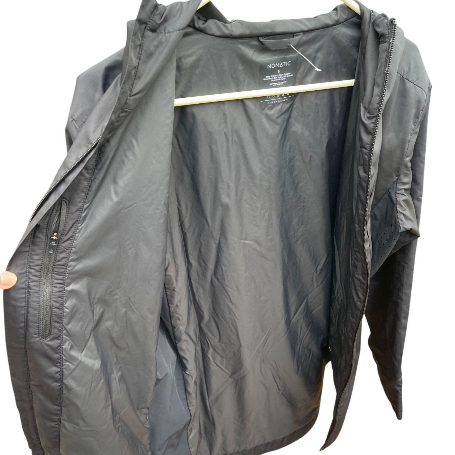 Other Nomatic Outset Jacket Hooded Packable Windbreaker Black Sz Size US S / EU 44-46 / 1 - 17 Thumbnail