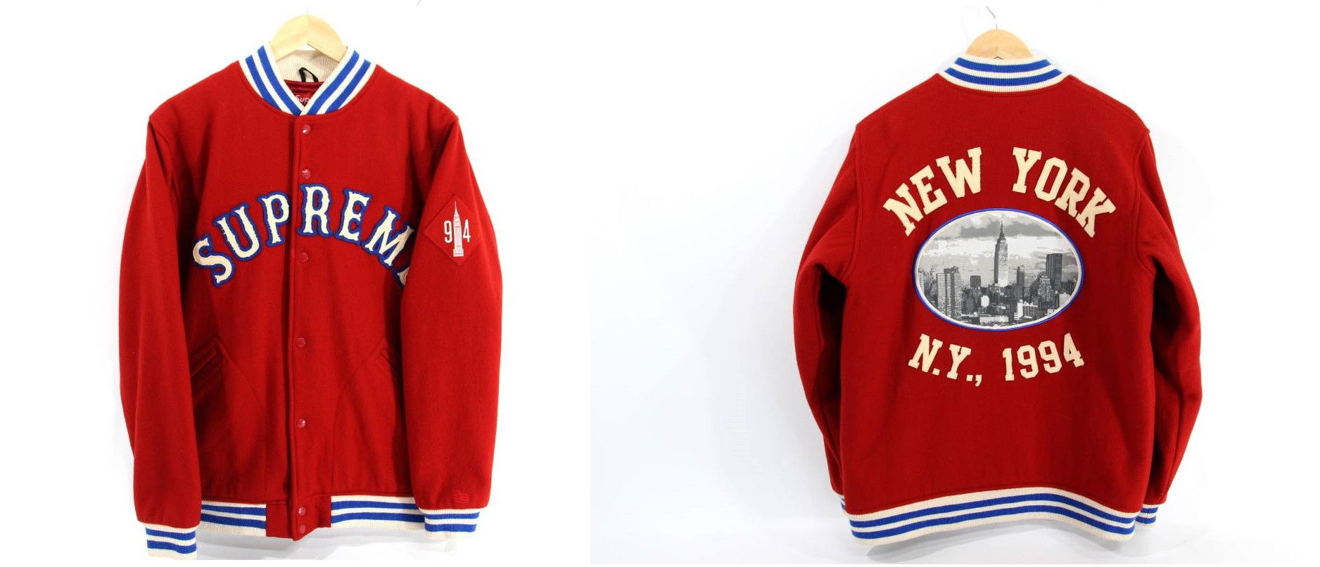 Supreme Supreme 2005 New York 1994 Varsity Jacket Red Size US XL / EU 56 / 4 - 9 Thumbnail