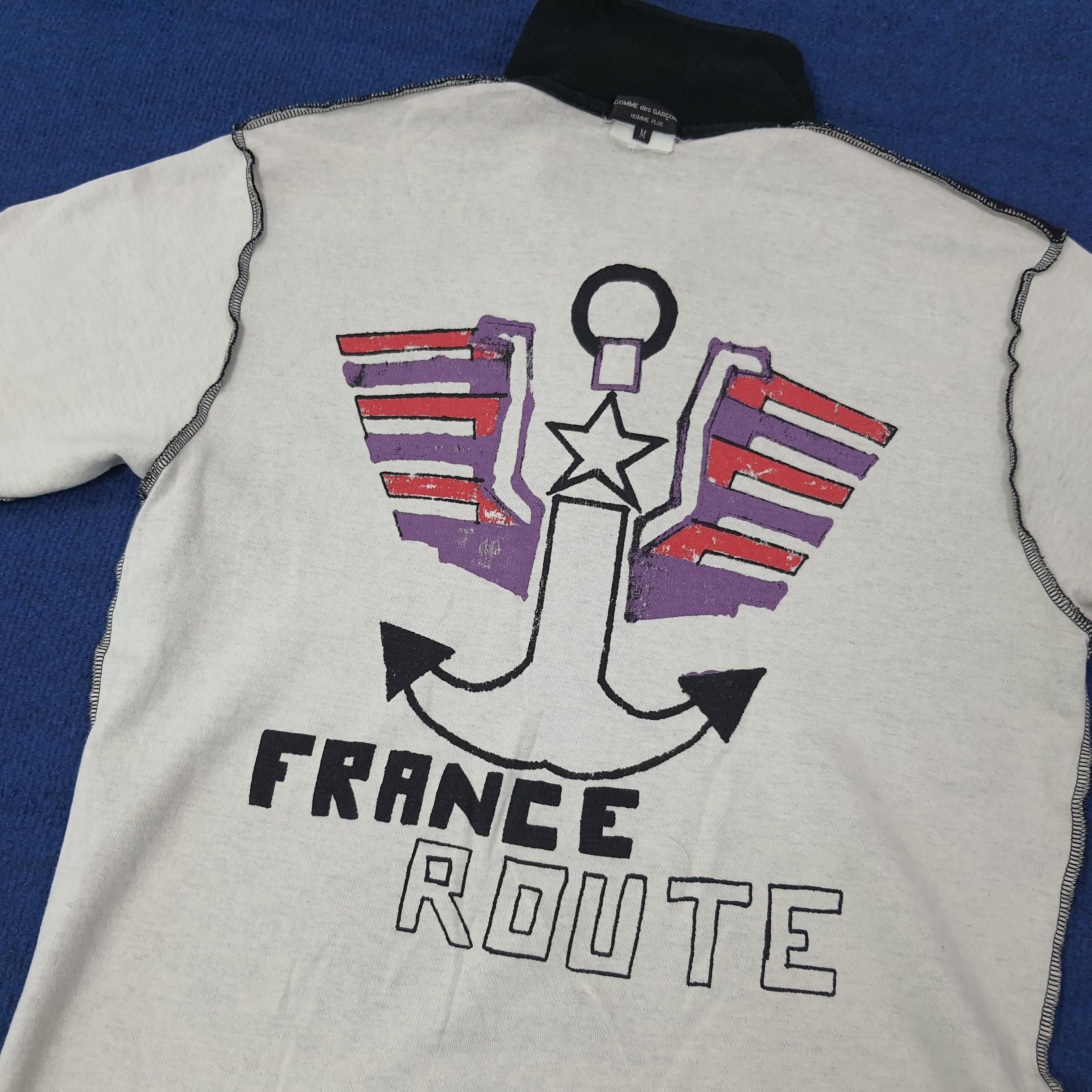 Comme des Garcons Homme Plus Vintage 2004 CDG Reversible France Route SS04 Shirt C267N23 Size US M / EU 48-50 / 2 - 2 Thumbnail