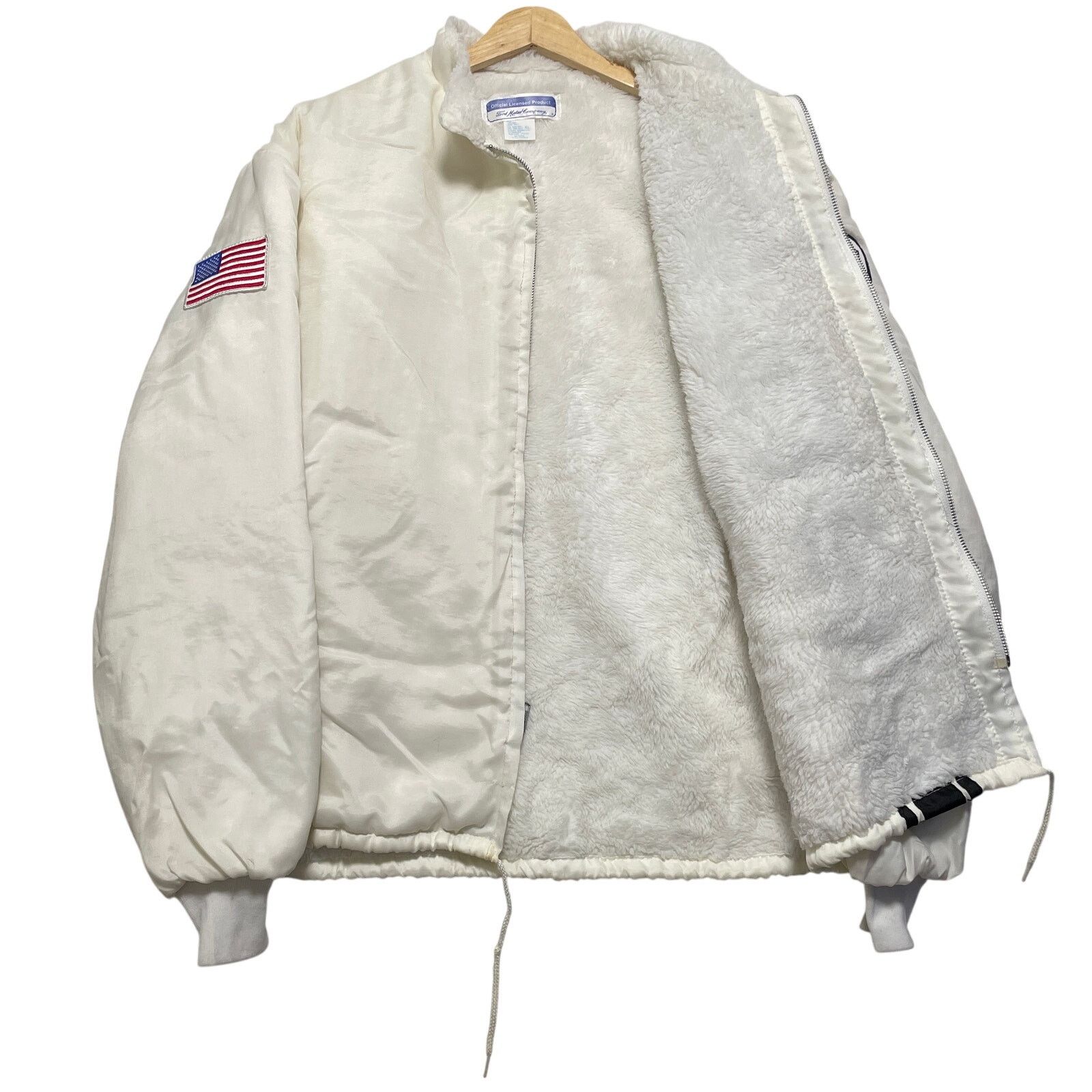 Ford Vintage 70s Ford Cobra White Sherpa Lined Full Zip Jacket XL Size US XL / EU 56 / 4 - 6 Thumbnail