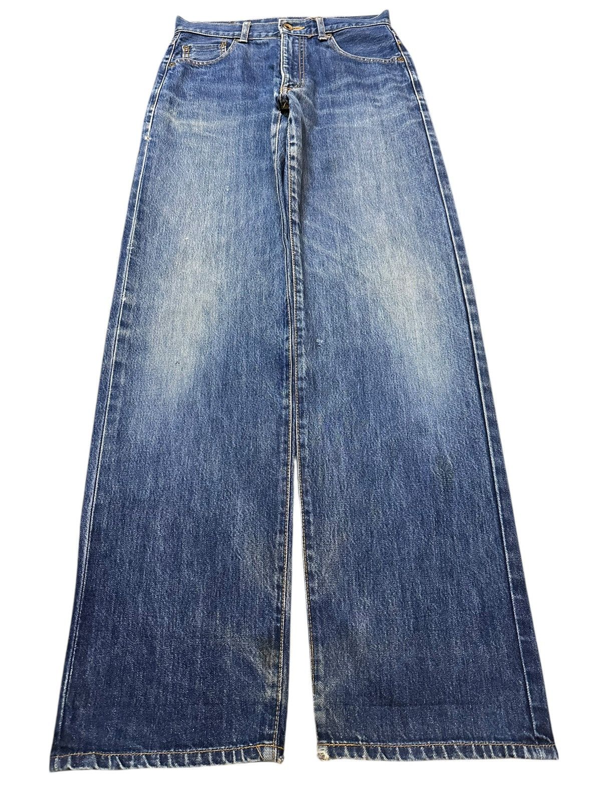 Helmut Lang Vintage Japanese Brand Blue Faded Wash Style Baggy Jeans Size US 29 - 1 Thumbnail
