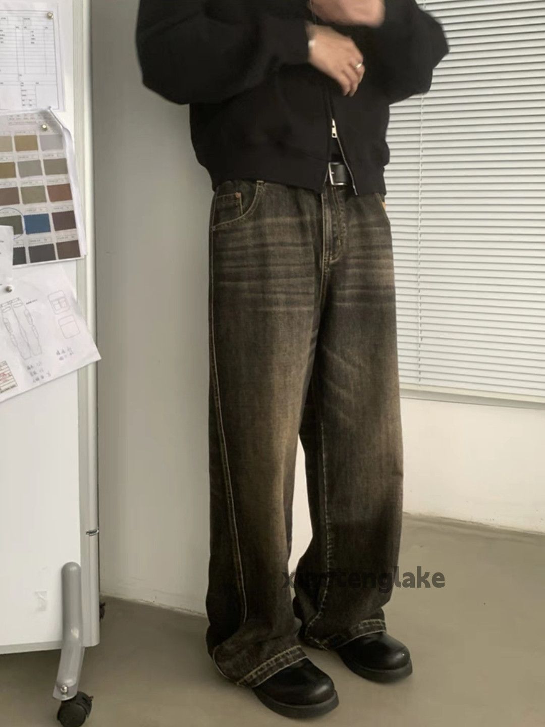 Jean × Vintage washed faded cleanfit y2k loose baggy yuppie jeans Size US 30 / EU 46 - 9 Thumbnail