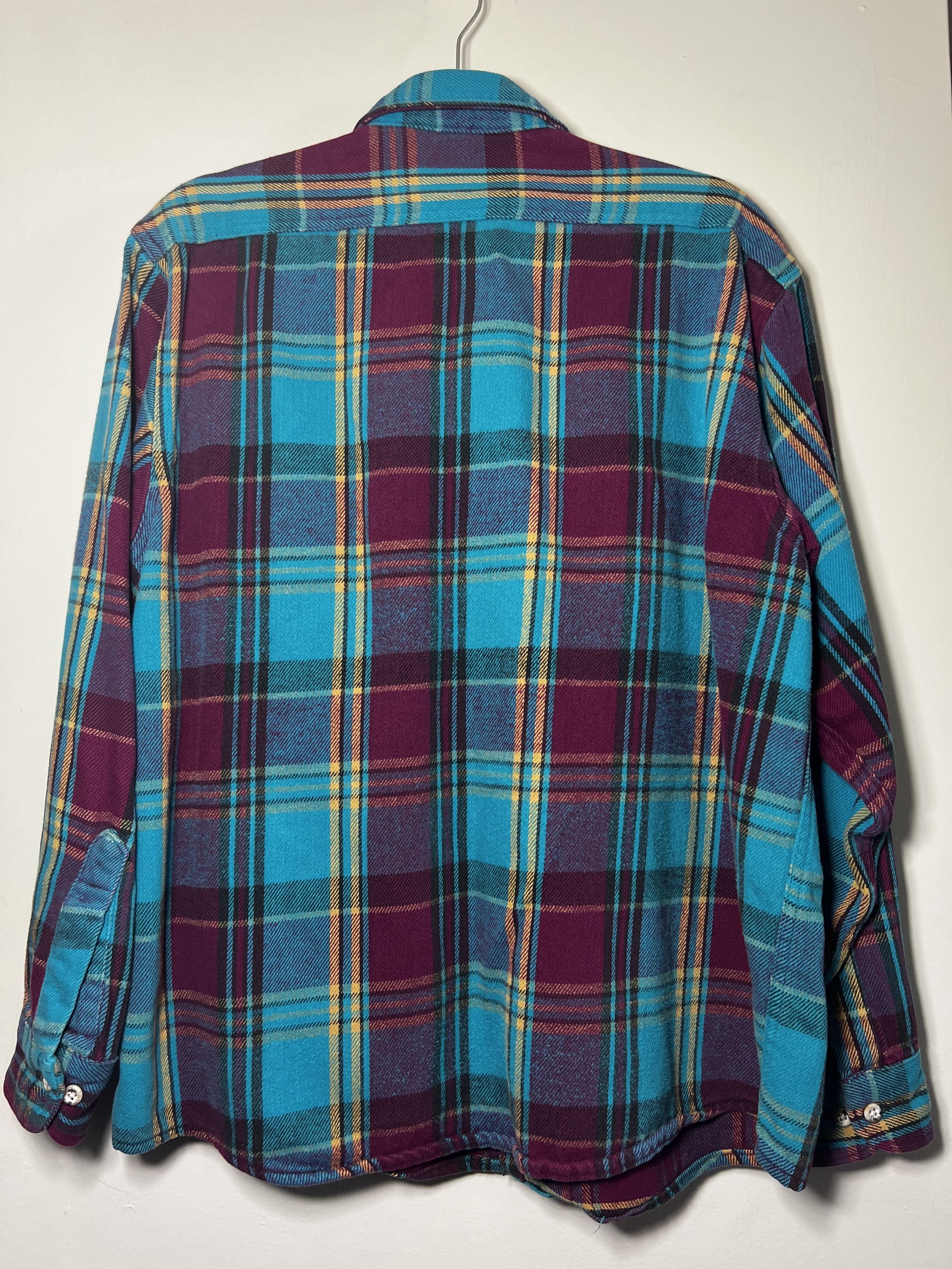 FiveBrother Vintage FiveBrother Long Sleeve Plaid Cotton Flannel Shirt Size US XL / EU 56 / 4 - 5 Thumbnail