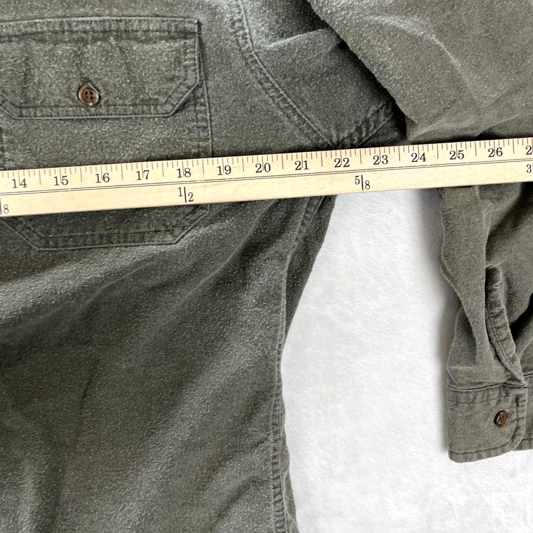 Vintage Woolrich Shirt Mens M Green Solid Twill Long Sleeve Button Front Casual Size US M / EU 48-50 / 2 - 5 Thumbnail