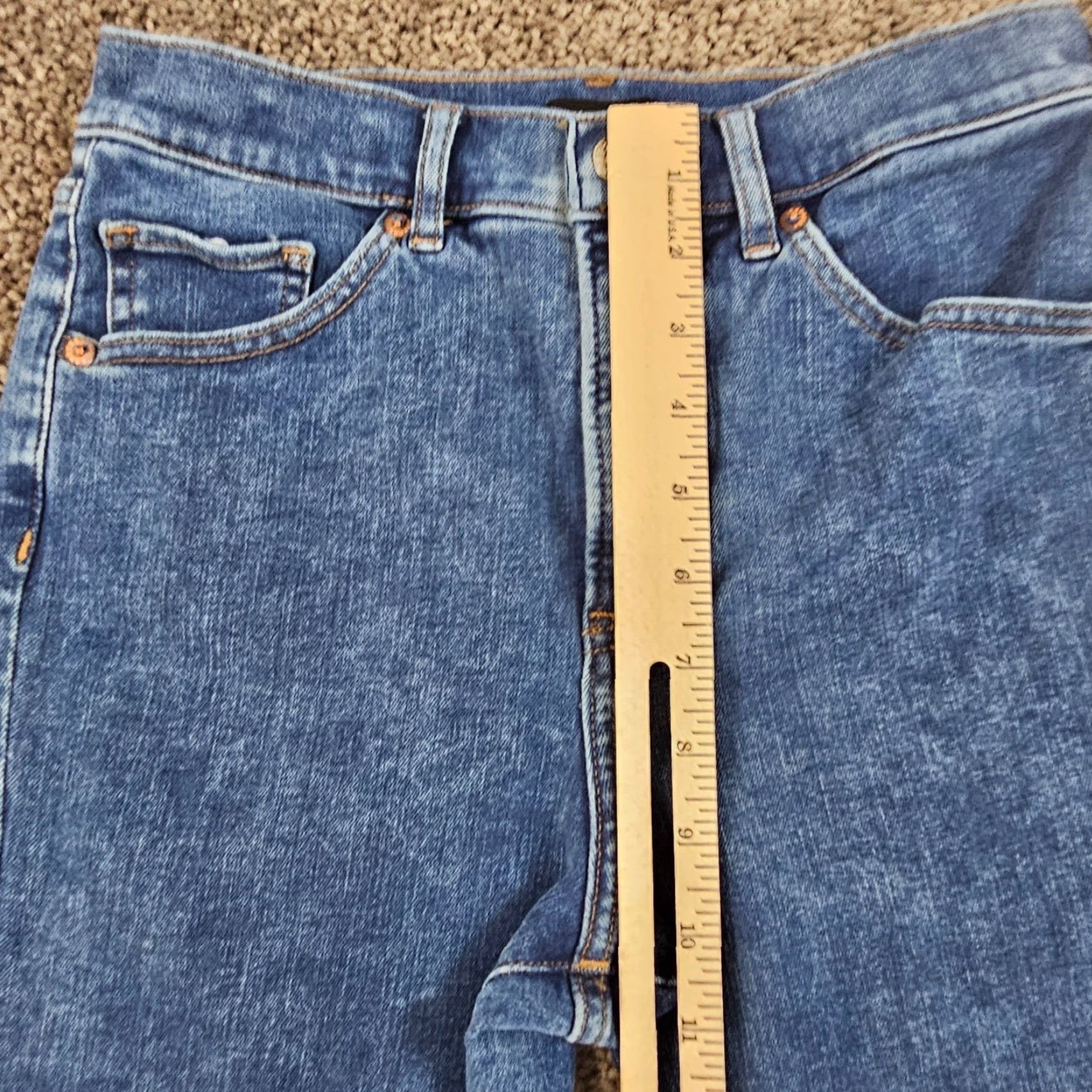 Express Vintage Express Women's Cropped Flare Jeans 00 High Rise Stretch Denim Blue 25x25 Size 24" / US 00 / IT 34 - 4 Thumbnail
