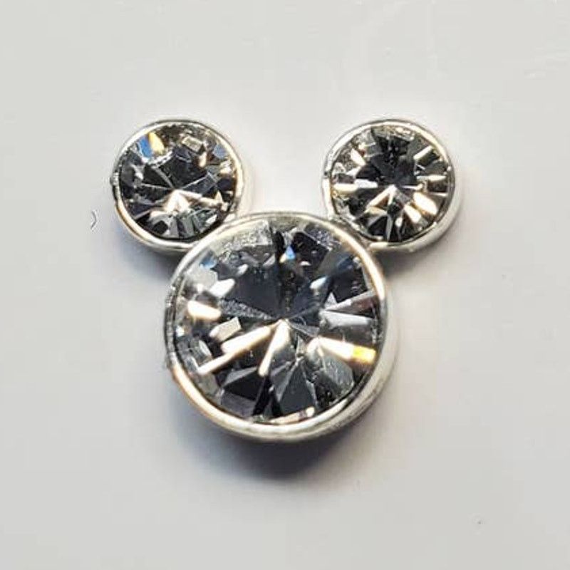 Disney Disney Mickey Mouse Silver Earrings w Clear Rhinestones NIB Size ONE SIZE - 6 Thumbnail
